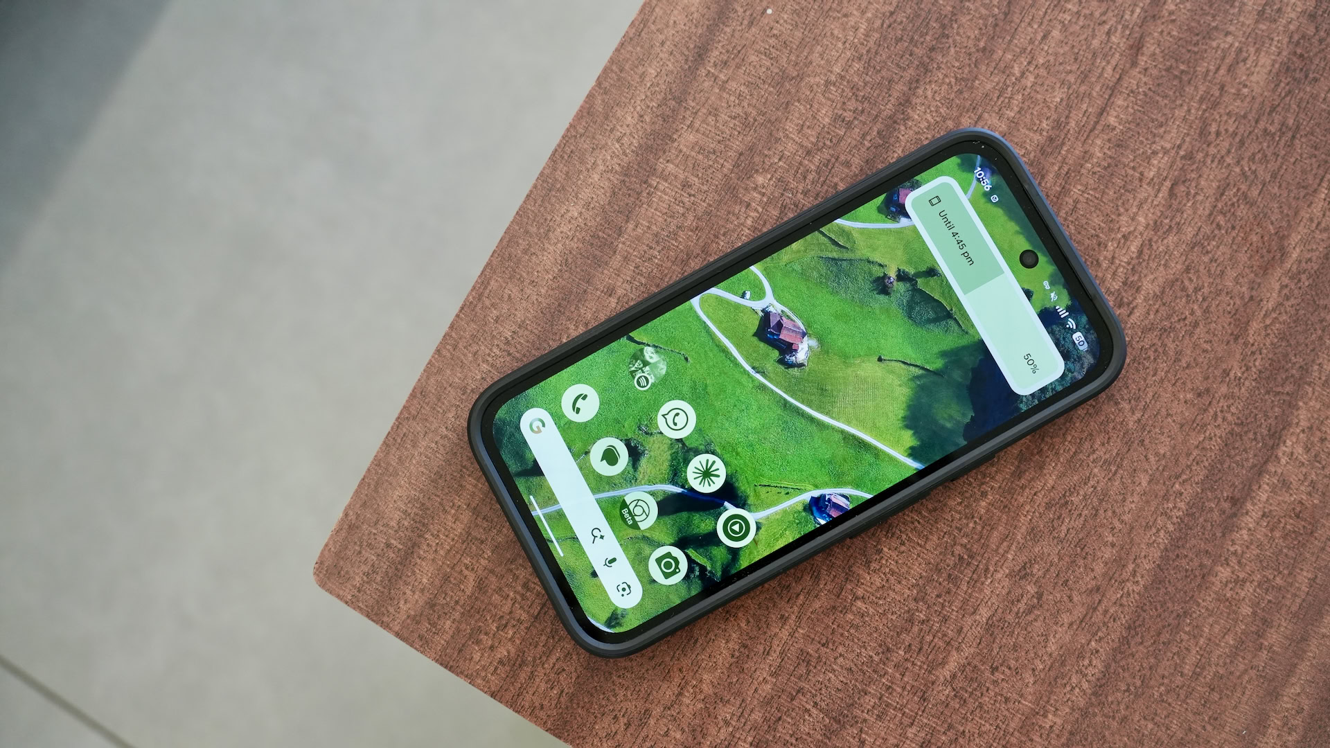 Pixel 9a minimal home screen layout.