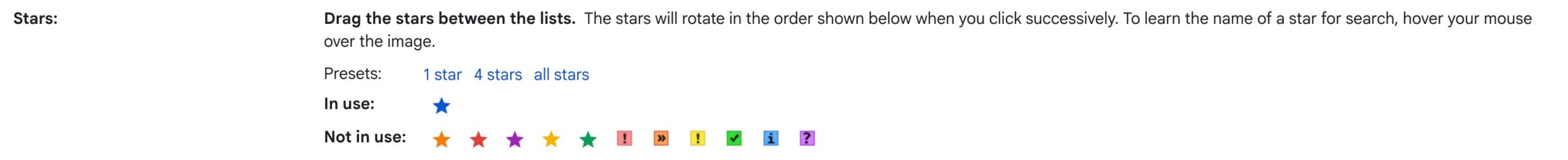 Gmail Changing star color to yellow