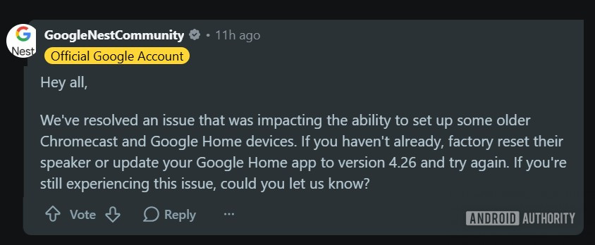 Google Chromecast fix for setup issues in Home app Google-Chromecast-fix-for-setup-issues-in-Home-app