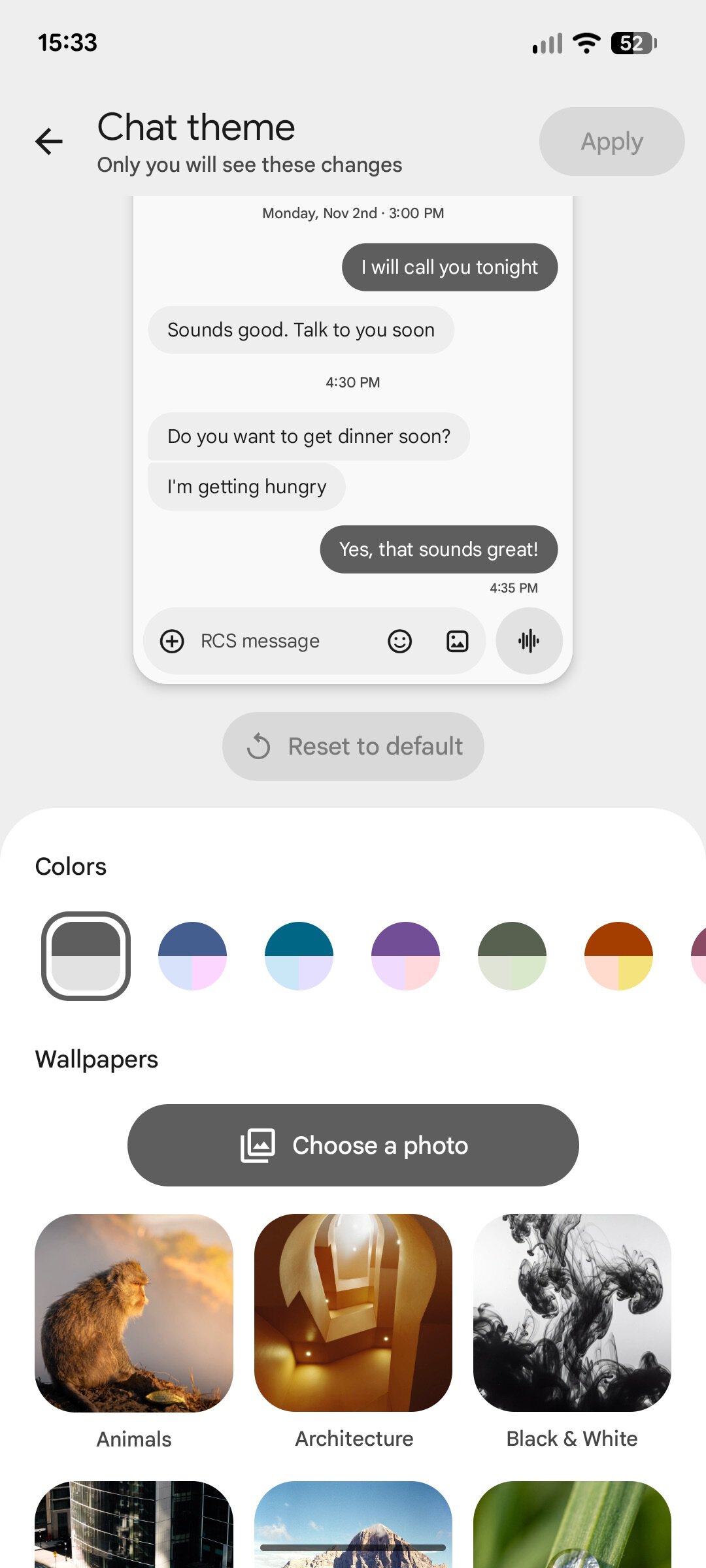 Google Messages Chat theme SMS 1