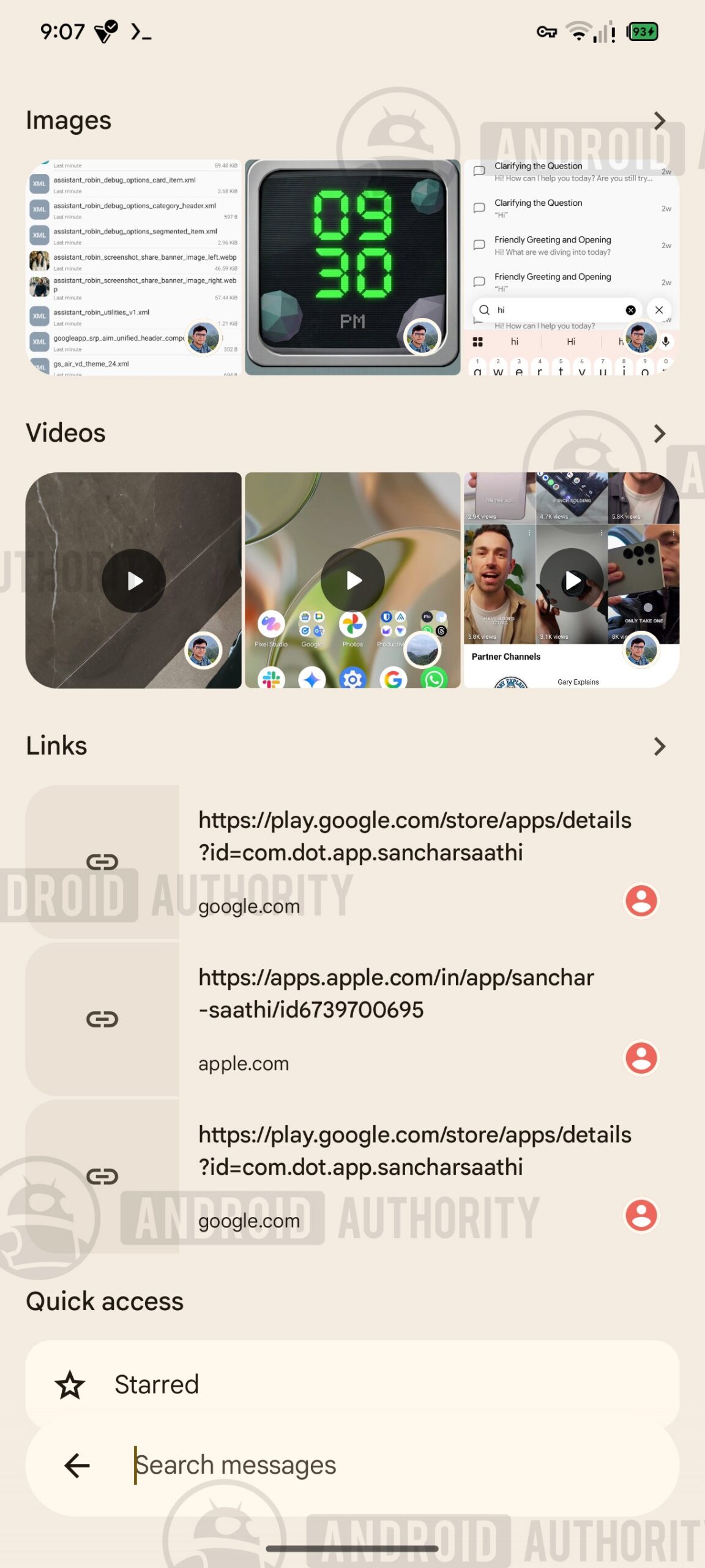 Google Messages New Search UI 1 Google Messages New Search UI 1