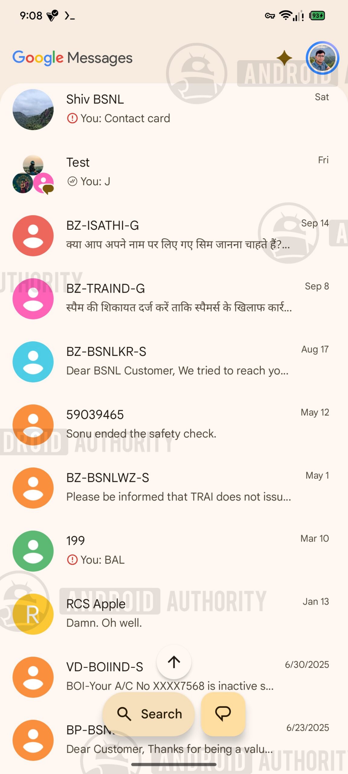 Google Messages New UI 2