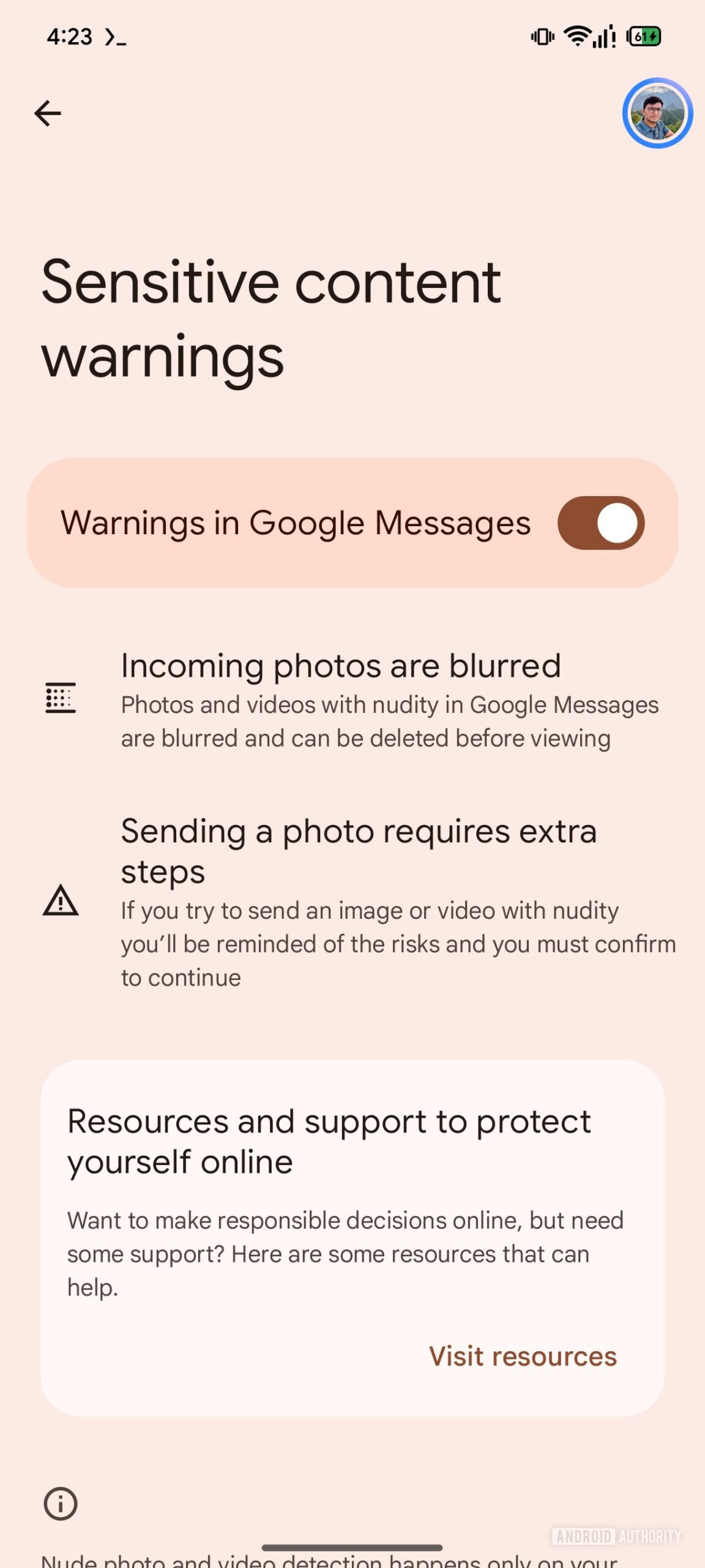 Google Messages Sensitive Content Warning System Google Messages Sensitive Content Warning System