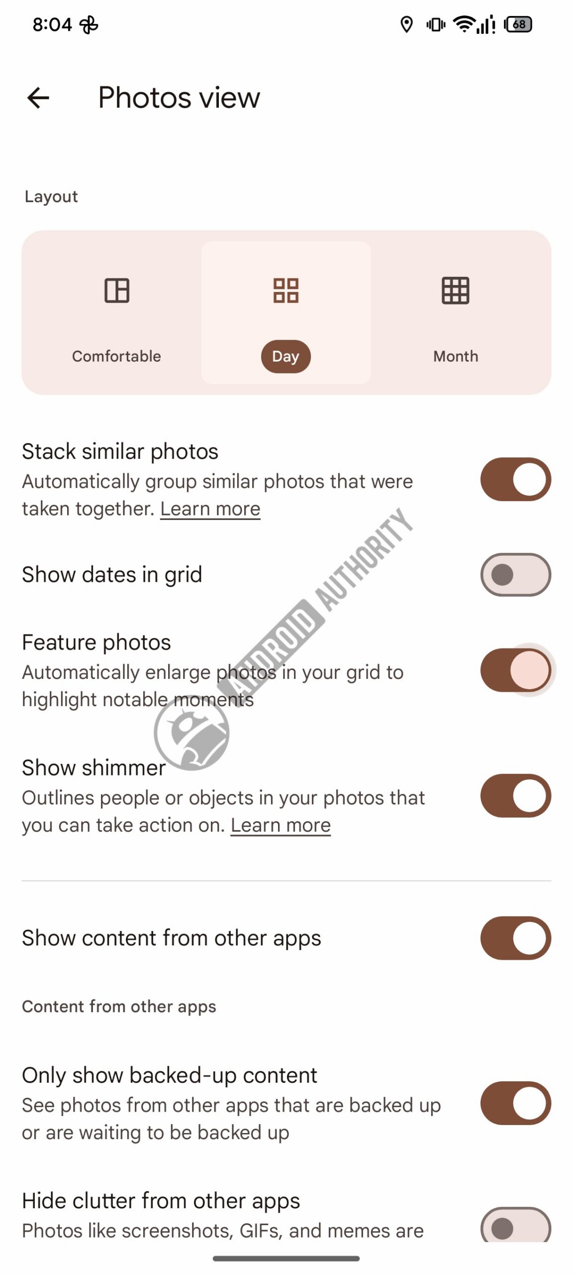 Google Photos Feature Photos Toggle AD watermarked