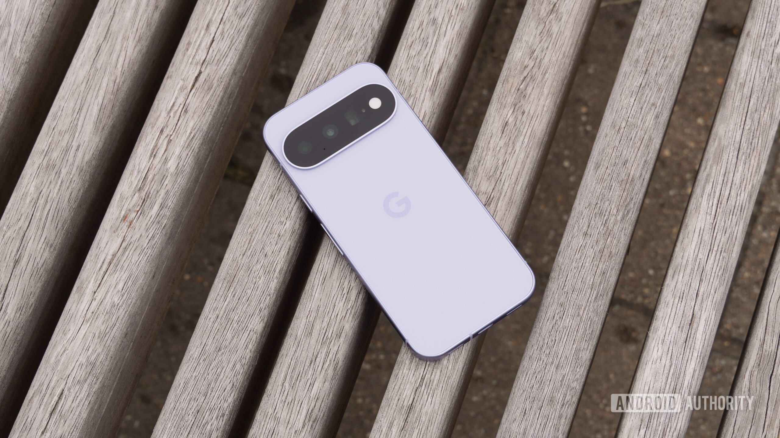 Google Pixel 11 4 The back of the Google Pixel 11 on a wooden bench.