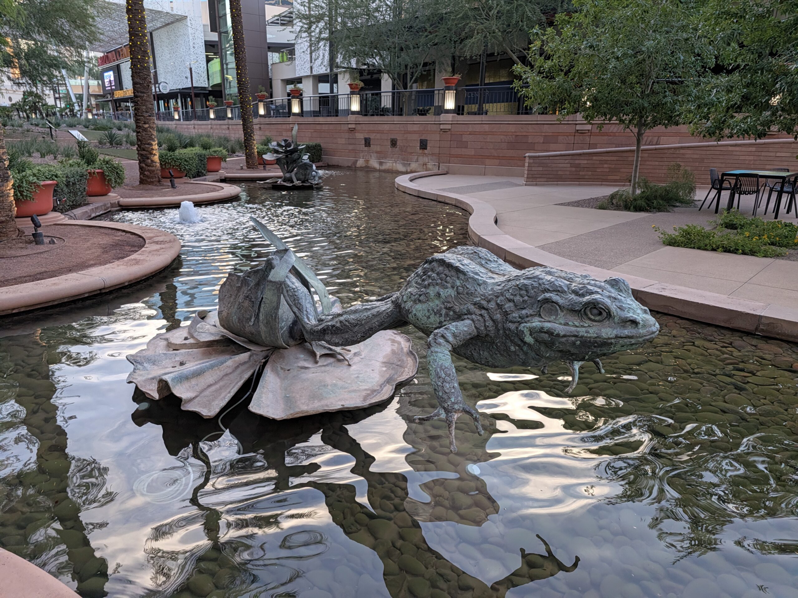 A water feature as captured by the Pixel 11 camera.