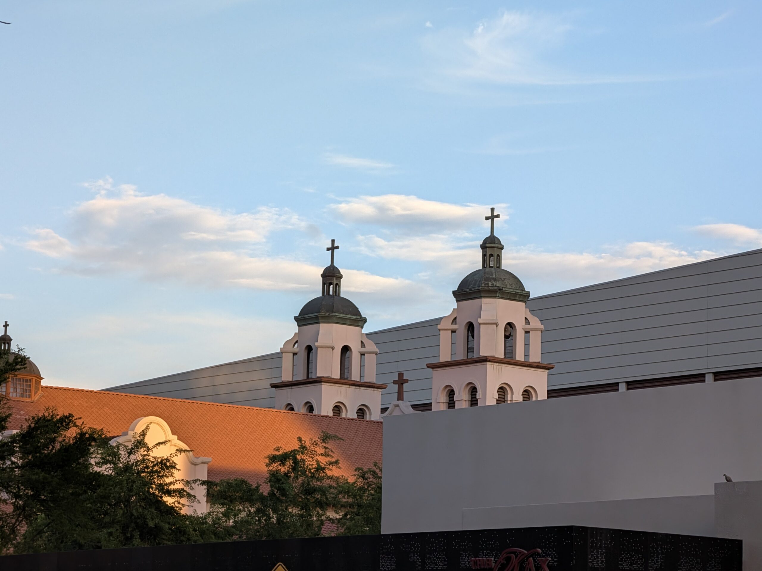 A landscape shot of a church as captured by the Pixel 11 camera at 5x zoom.