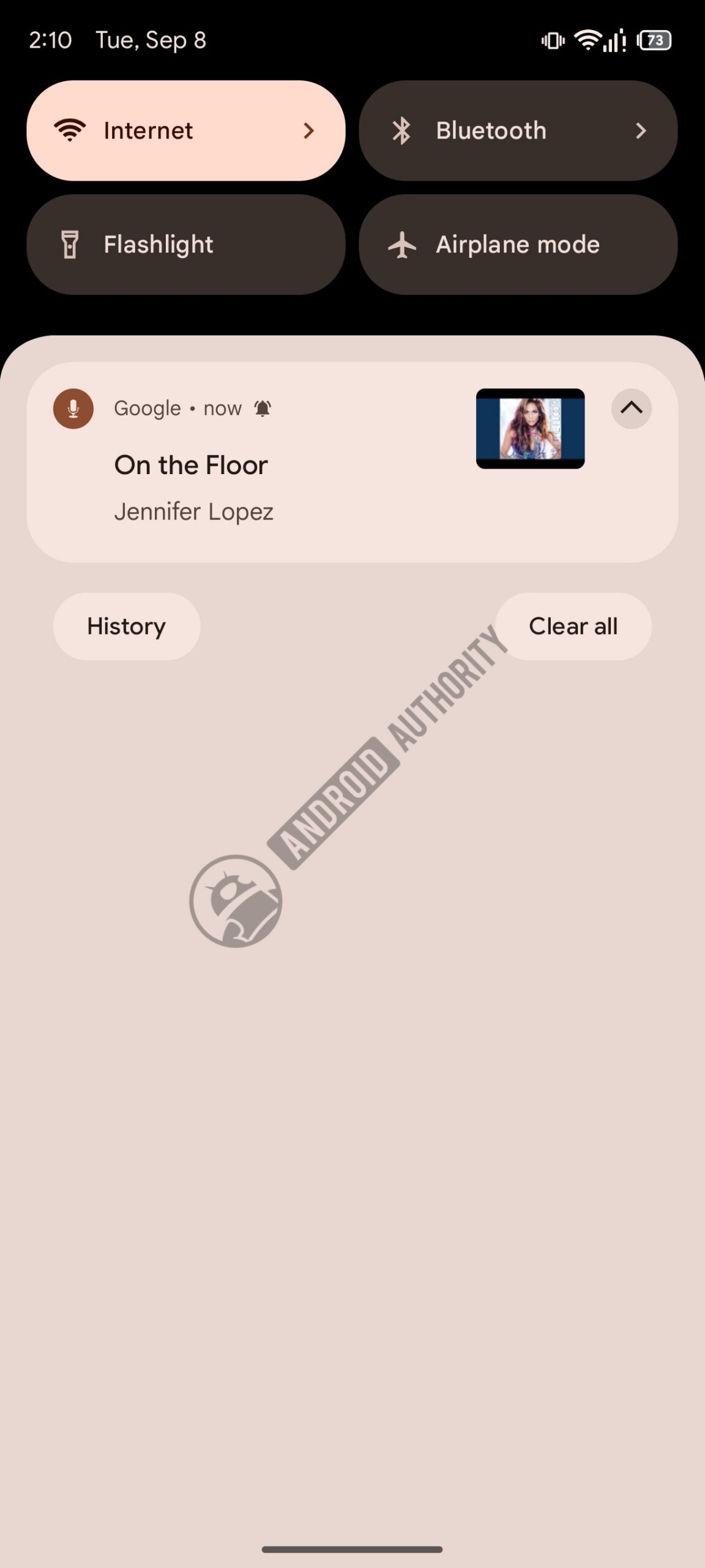 Google Song Search Notification Result watermarked