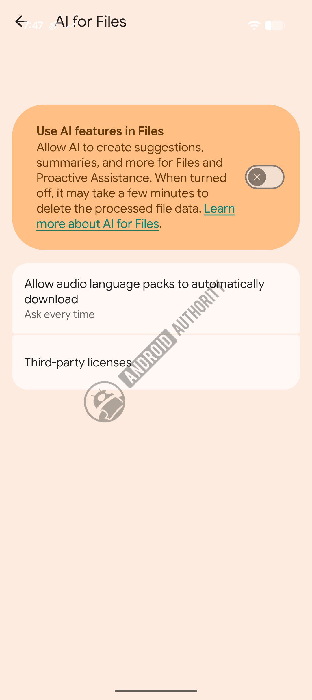 Googlebook Device Intelligence file collection toggle watermarked