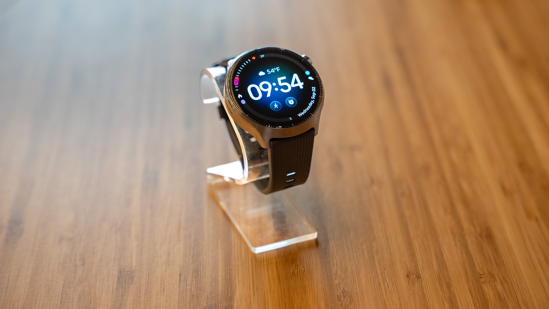 Moto Watch Ultra on a stand Moto Watch Ultra on a stand