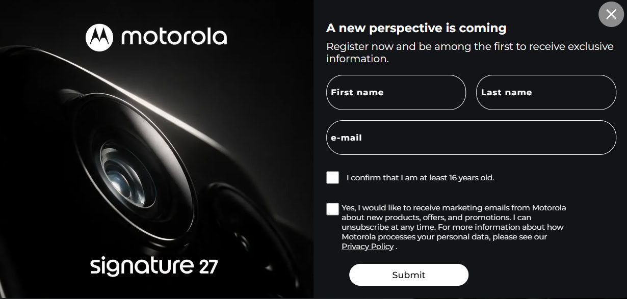 Motorola signature 2027 sign up