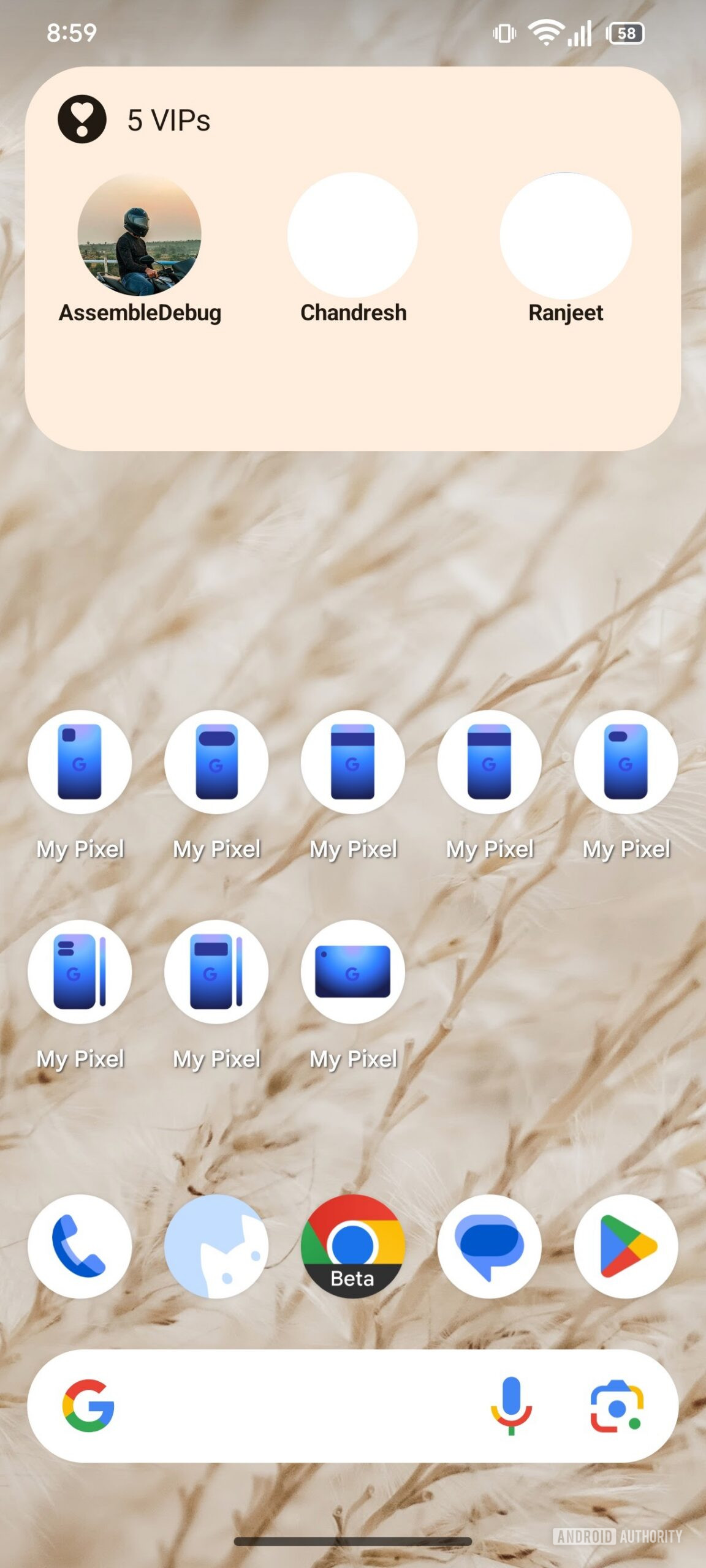 My Pixel App Current Icons