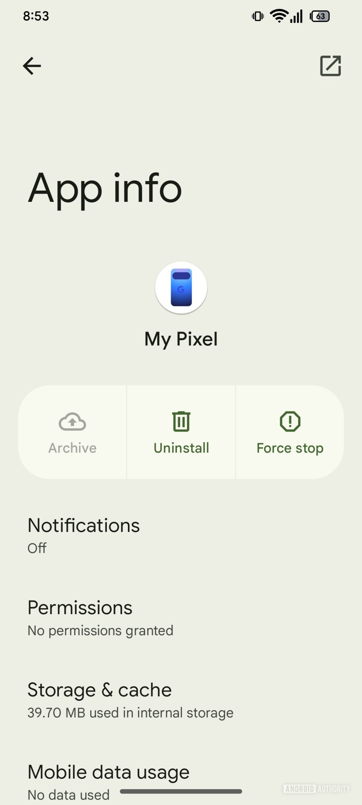 My Pixel App My Info Current