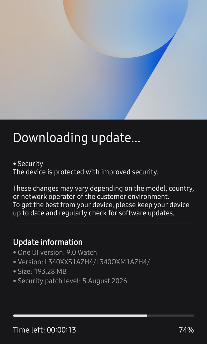 Samsung-Galaxy-Watch-9-first-software-update