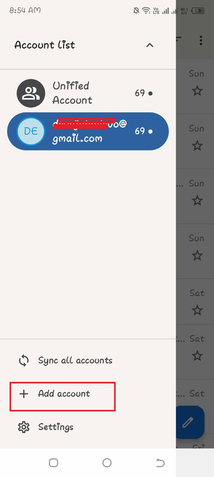 Screenshot showing how to add email accounts on Thunderbird (2)