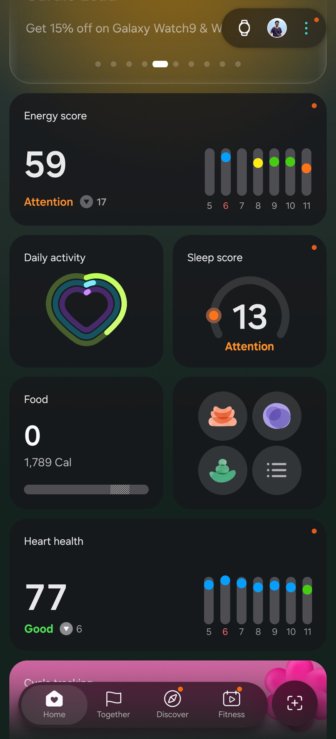 Samsung Health screenshot