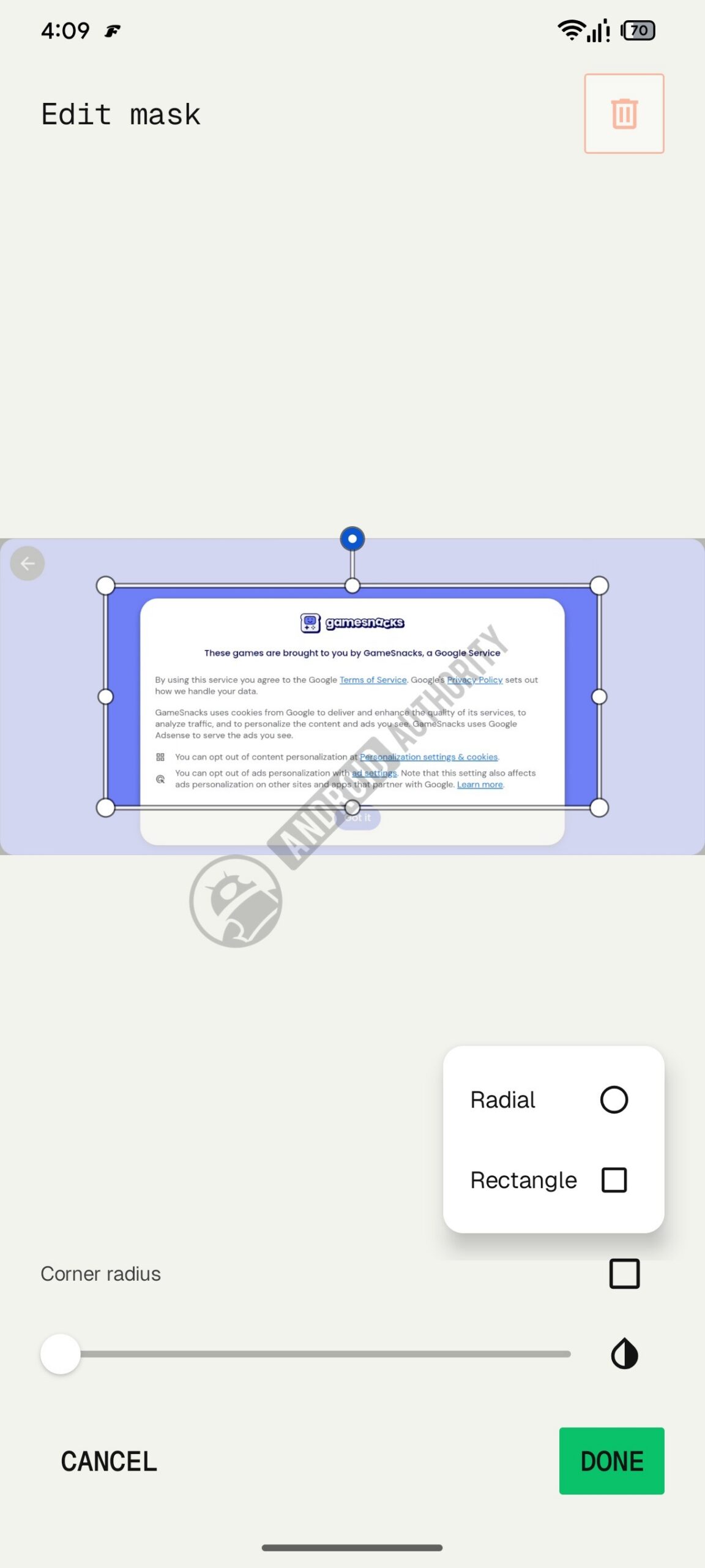 Snapseed Layer Edit Mask watermarked
