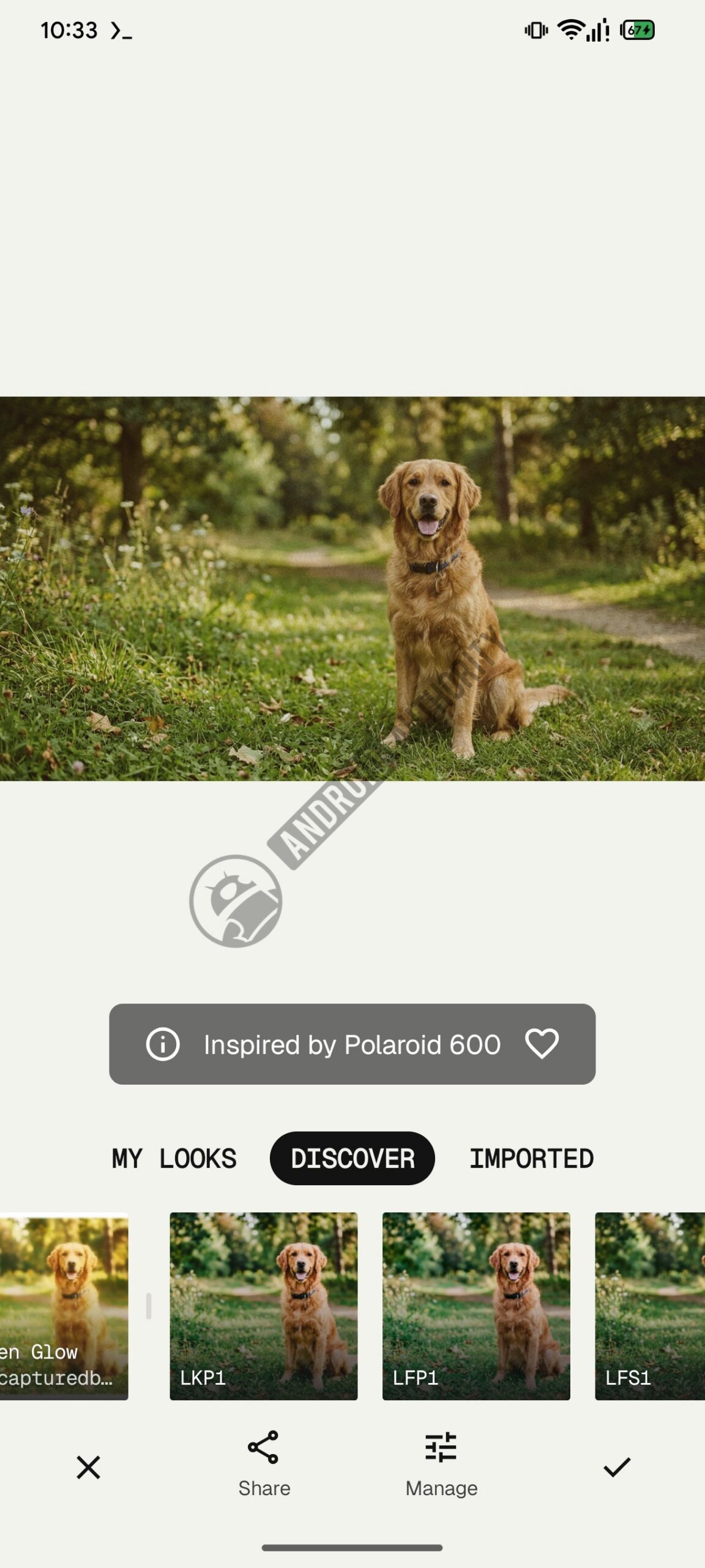Snapseed Looks Menu Upcoming Discover watermarked