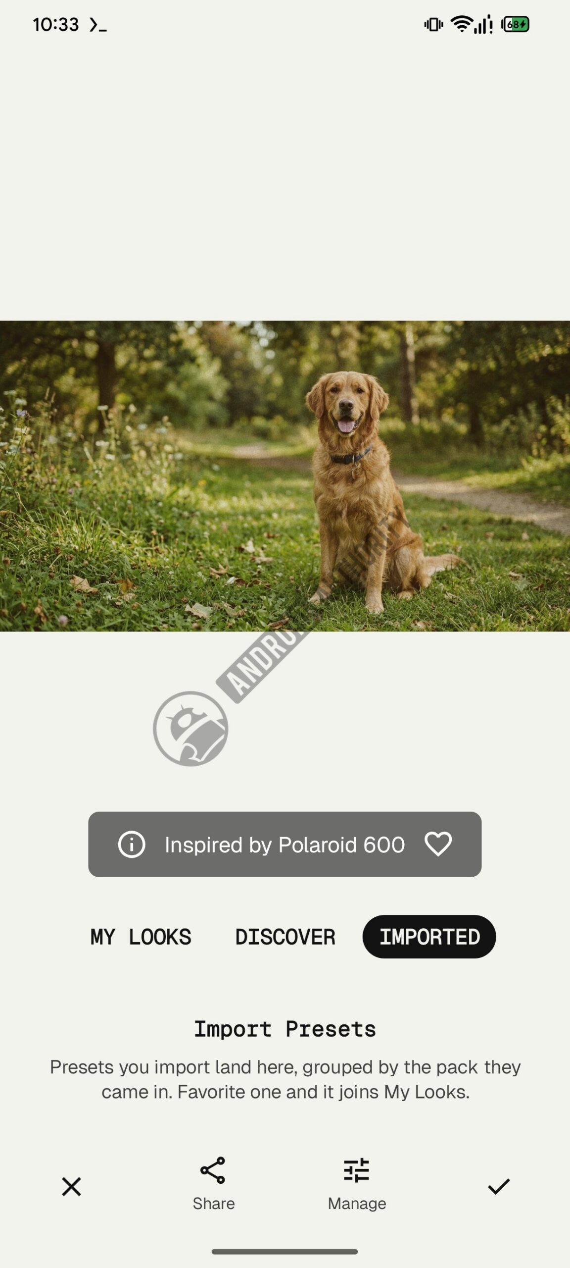 Snapseed Looks Menu Upcoming Imported watermarked