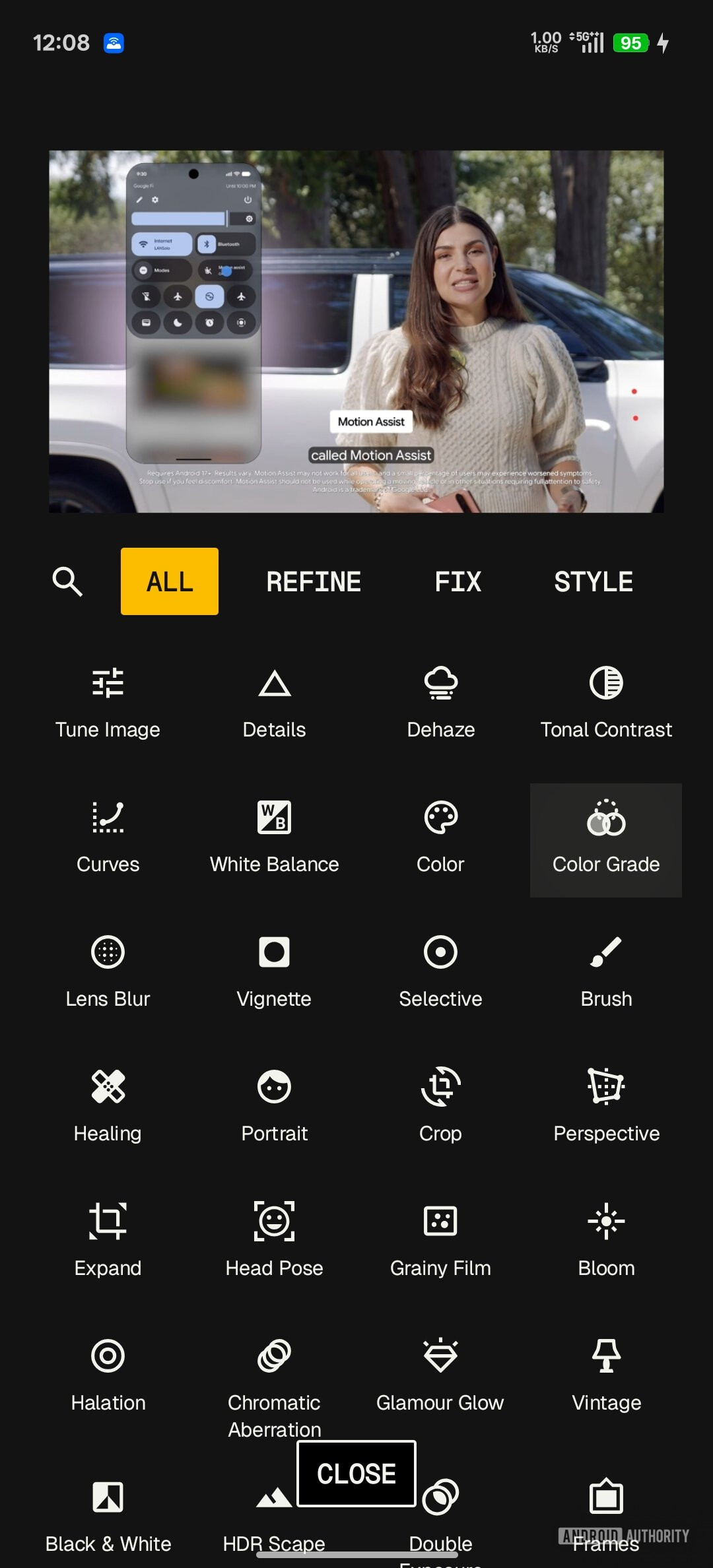 Snapseed Search Bar 1