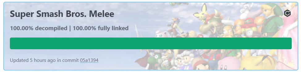 Super Smash Bros Melee 100 percent decompiled