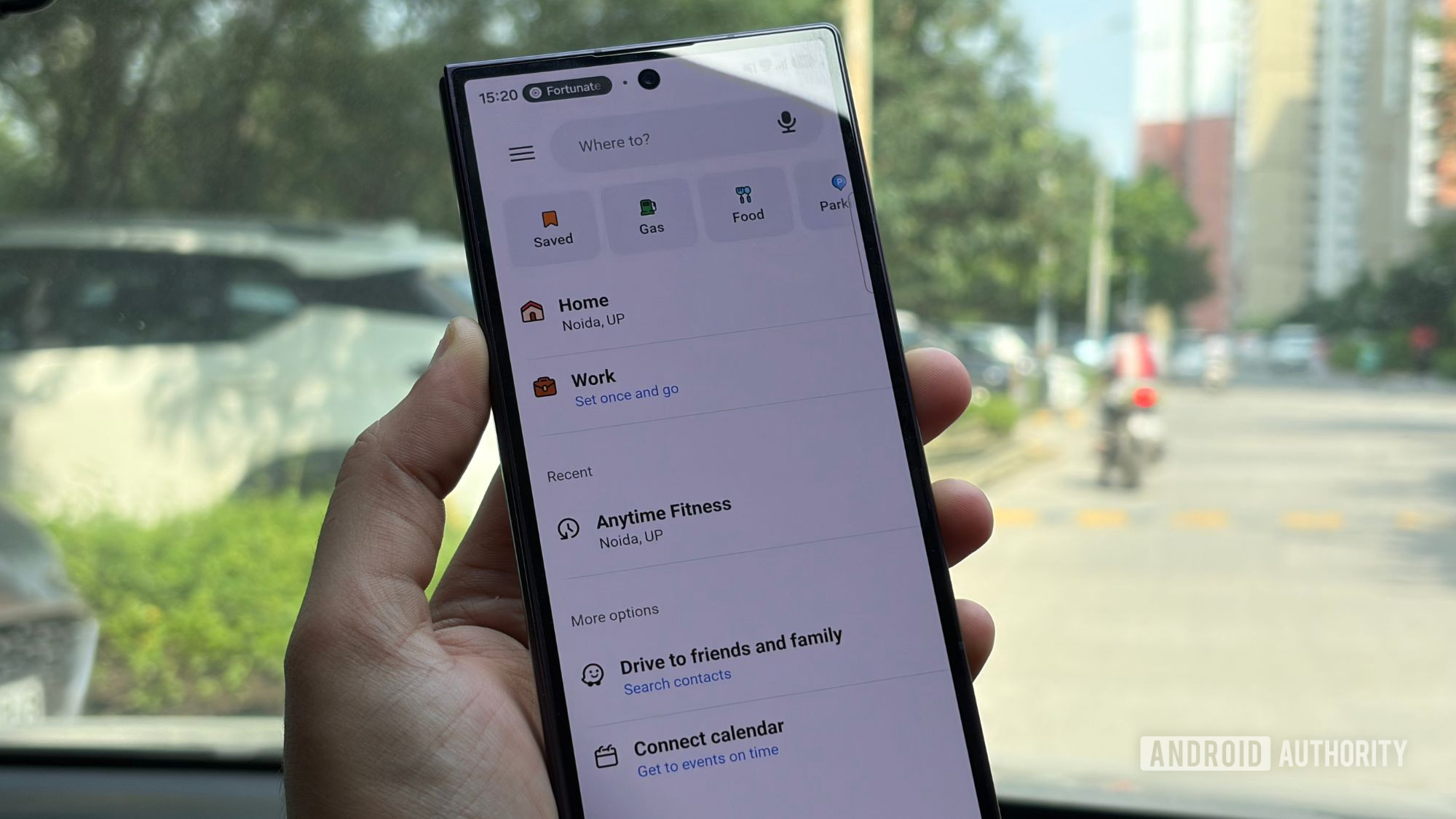 Waze app opened on Samsung Galaxy Z Fold 8 Ultra Waze app opened on Samsung Galaxy Z Fold 8 Ultra