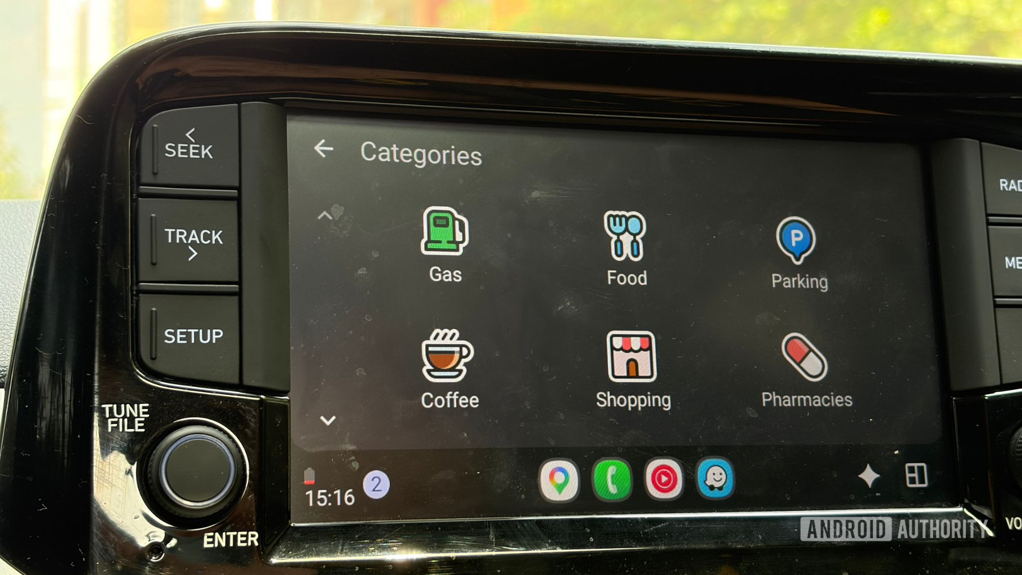 Waze categories on Android Auto Waze categories on Android Auto