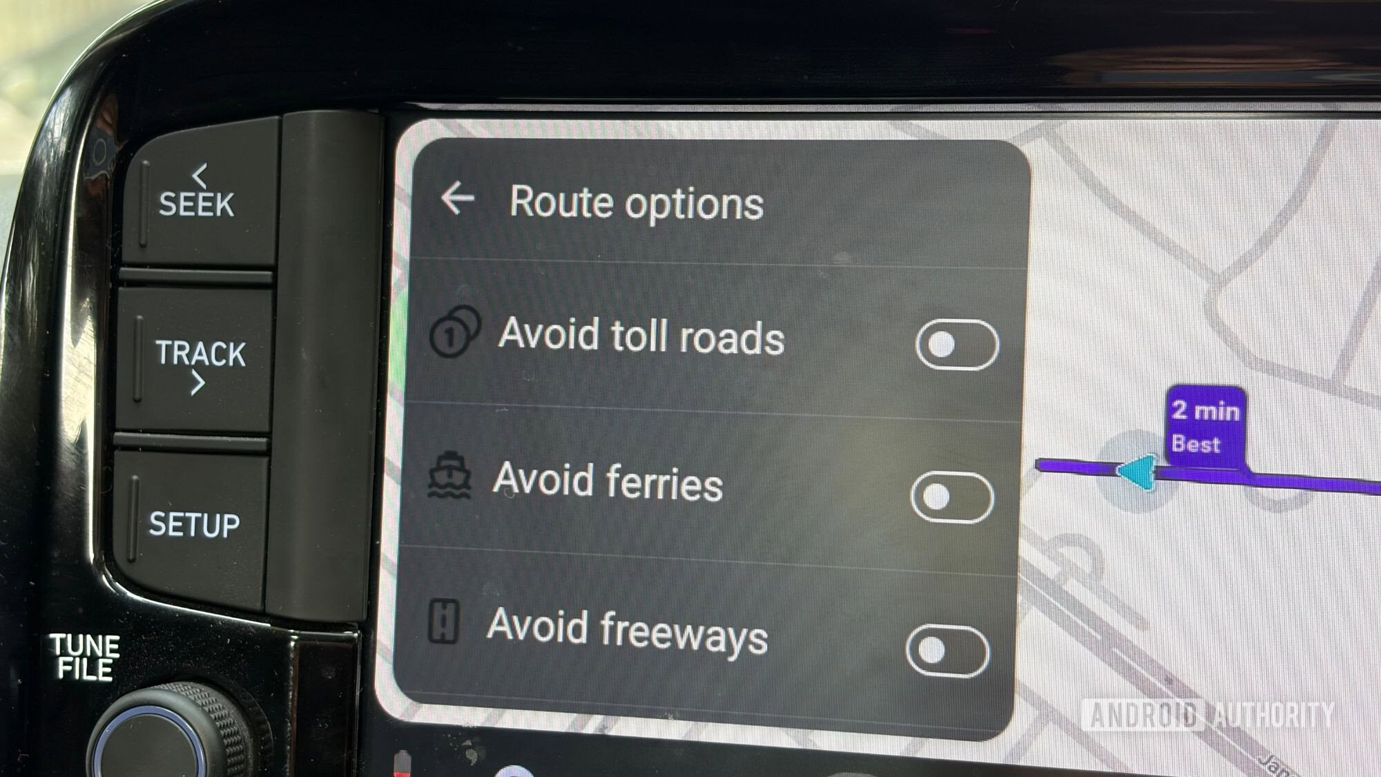 What to avoid options on Waze on Android Auto What to avoid options on Waze on Android Auto