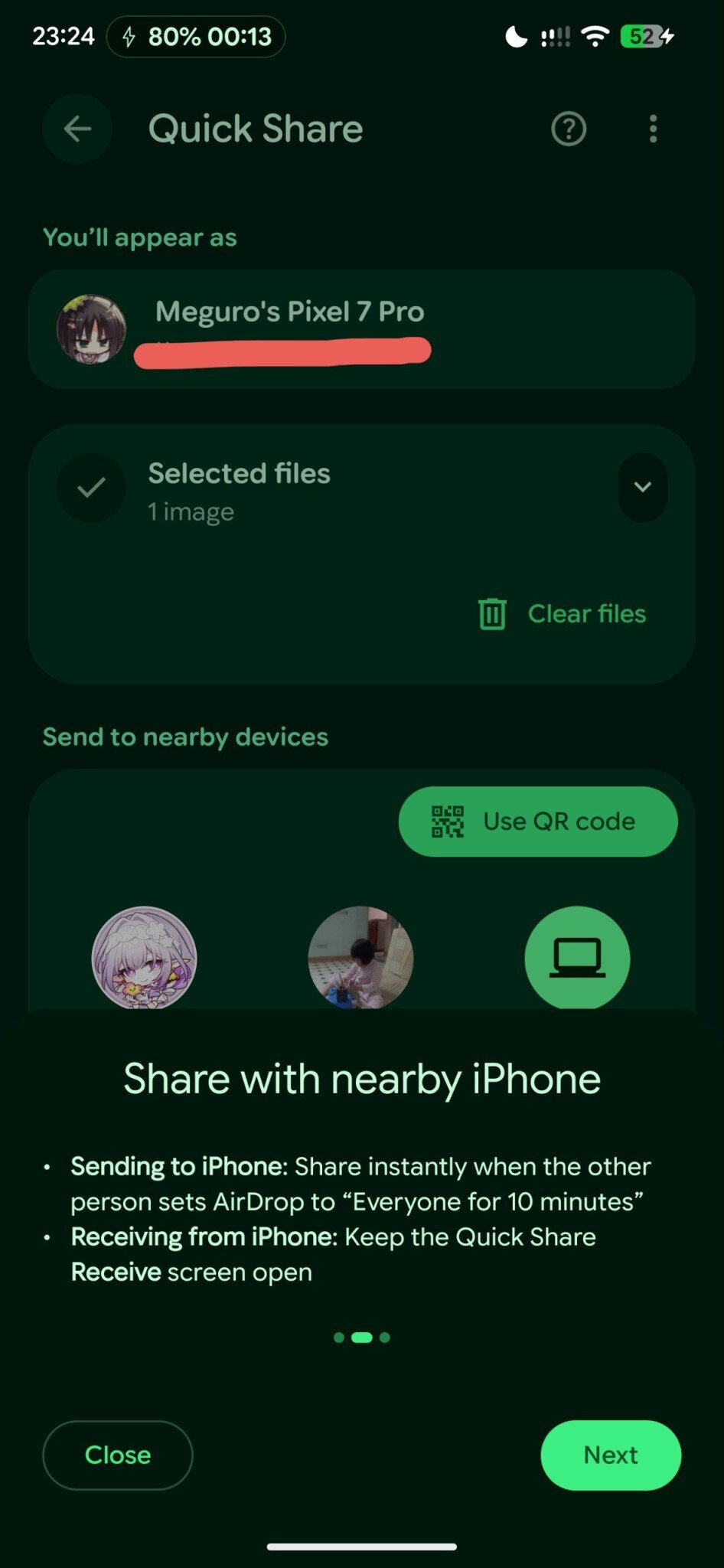 airdrop quickshare pixel phones 1