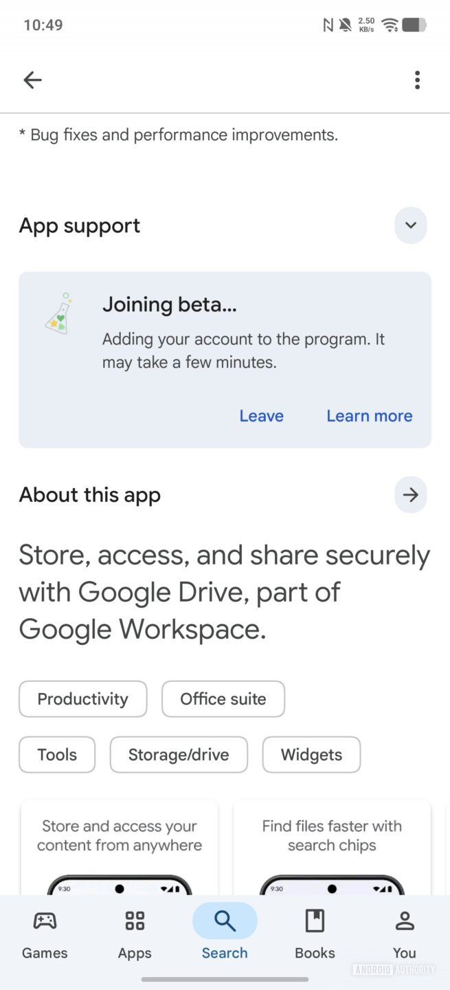 The Google Drive Beta Program Is Finally Here Android Authority
