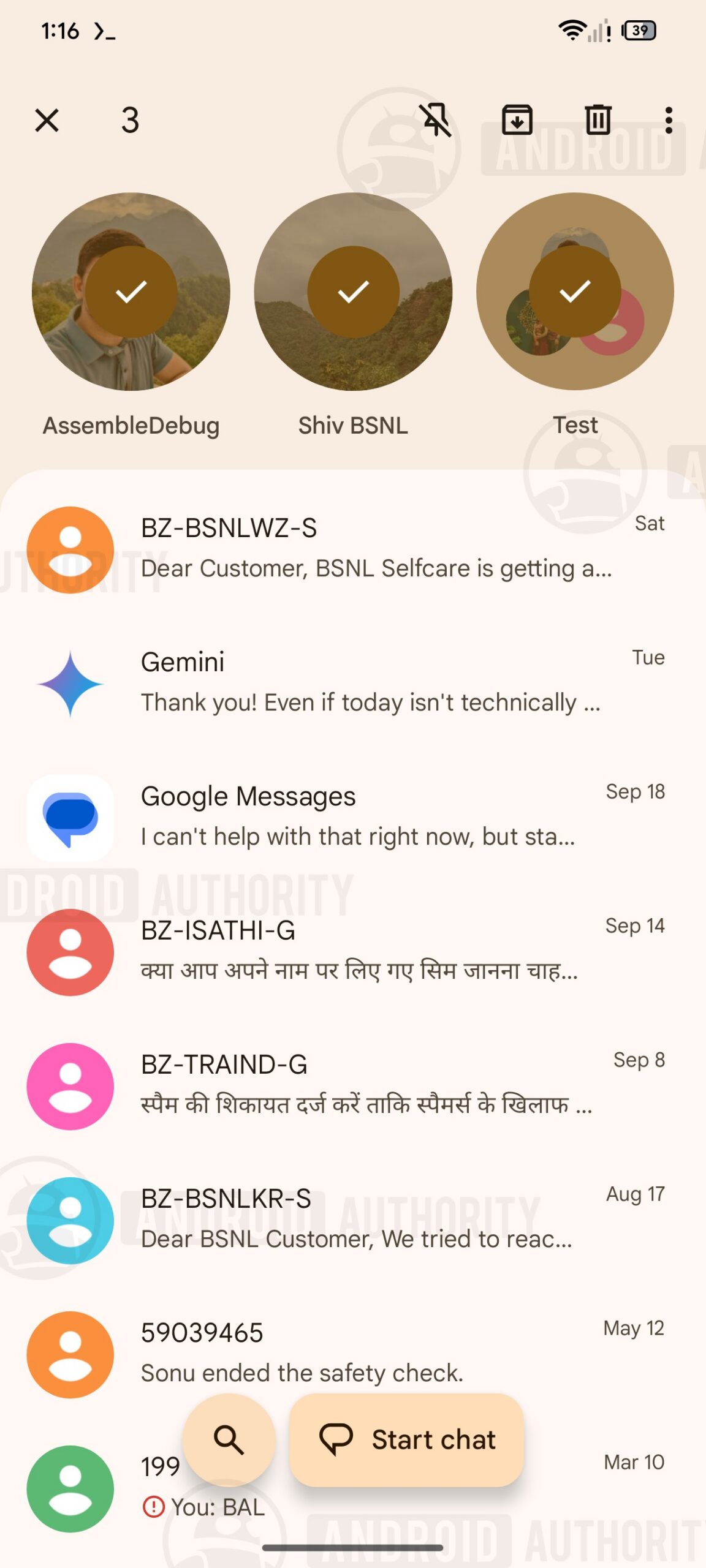 google messages unpin multiple contacts watermarked