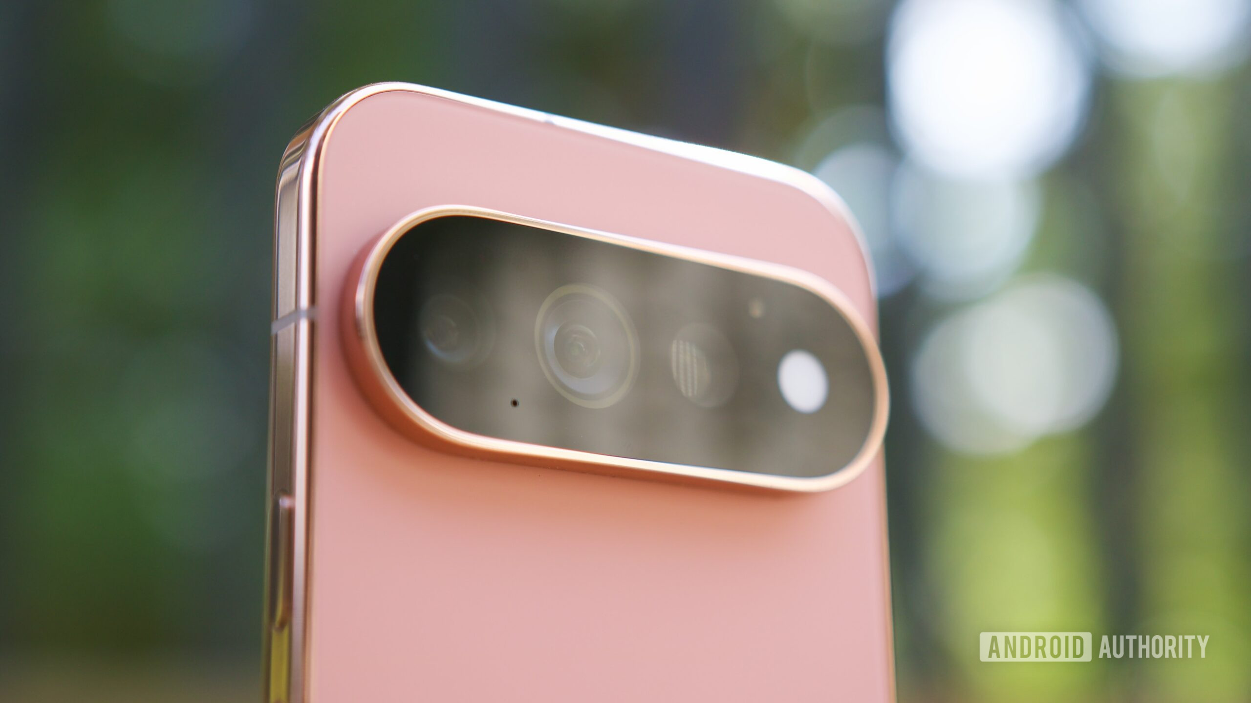 Close-up photo of the camera bar on the Pixel 11 Pro.