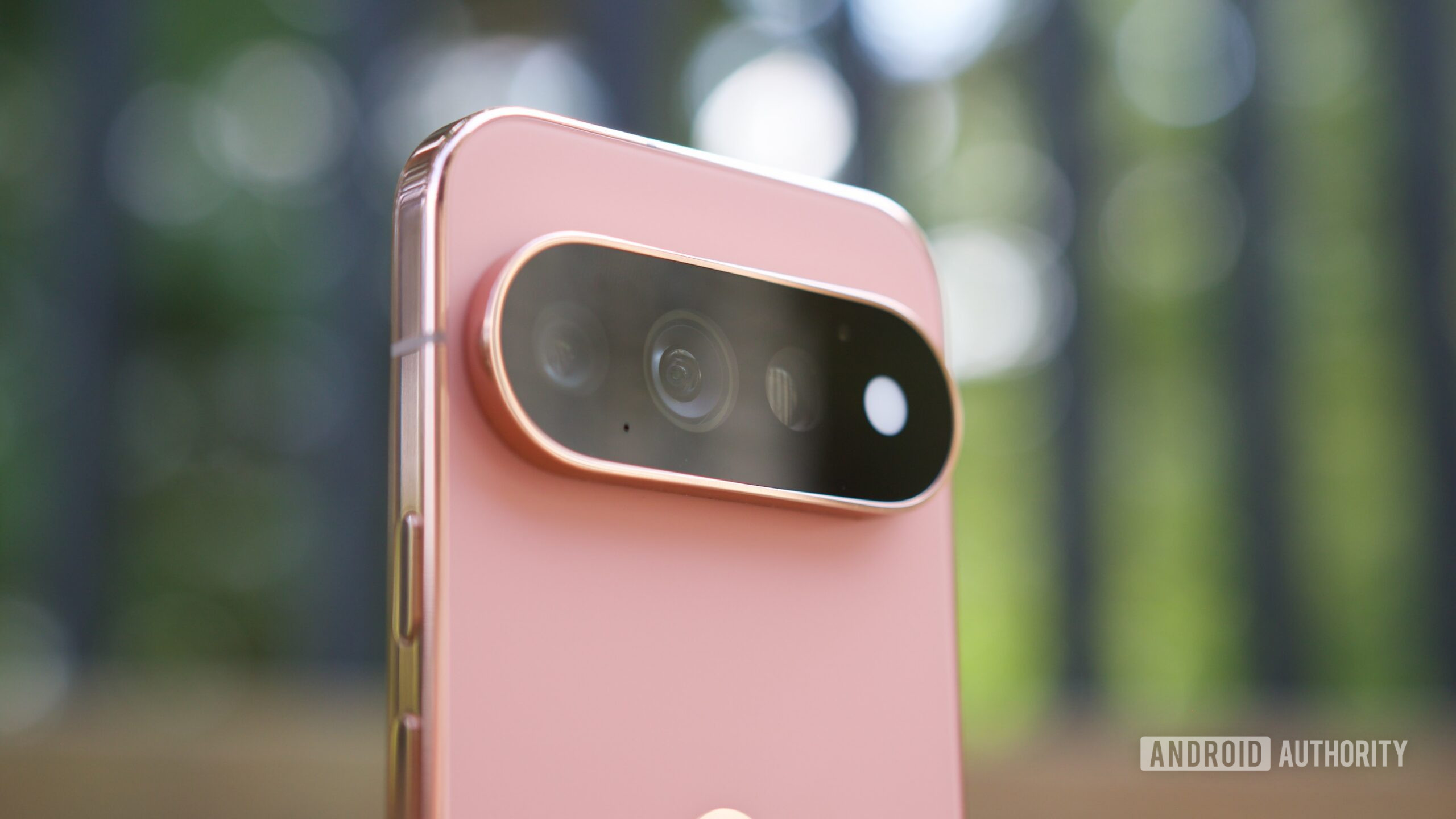 Close-up photo of the camera bar on the Pixel 11 Pro.