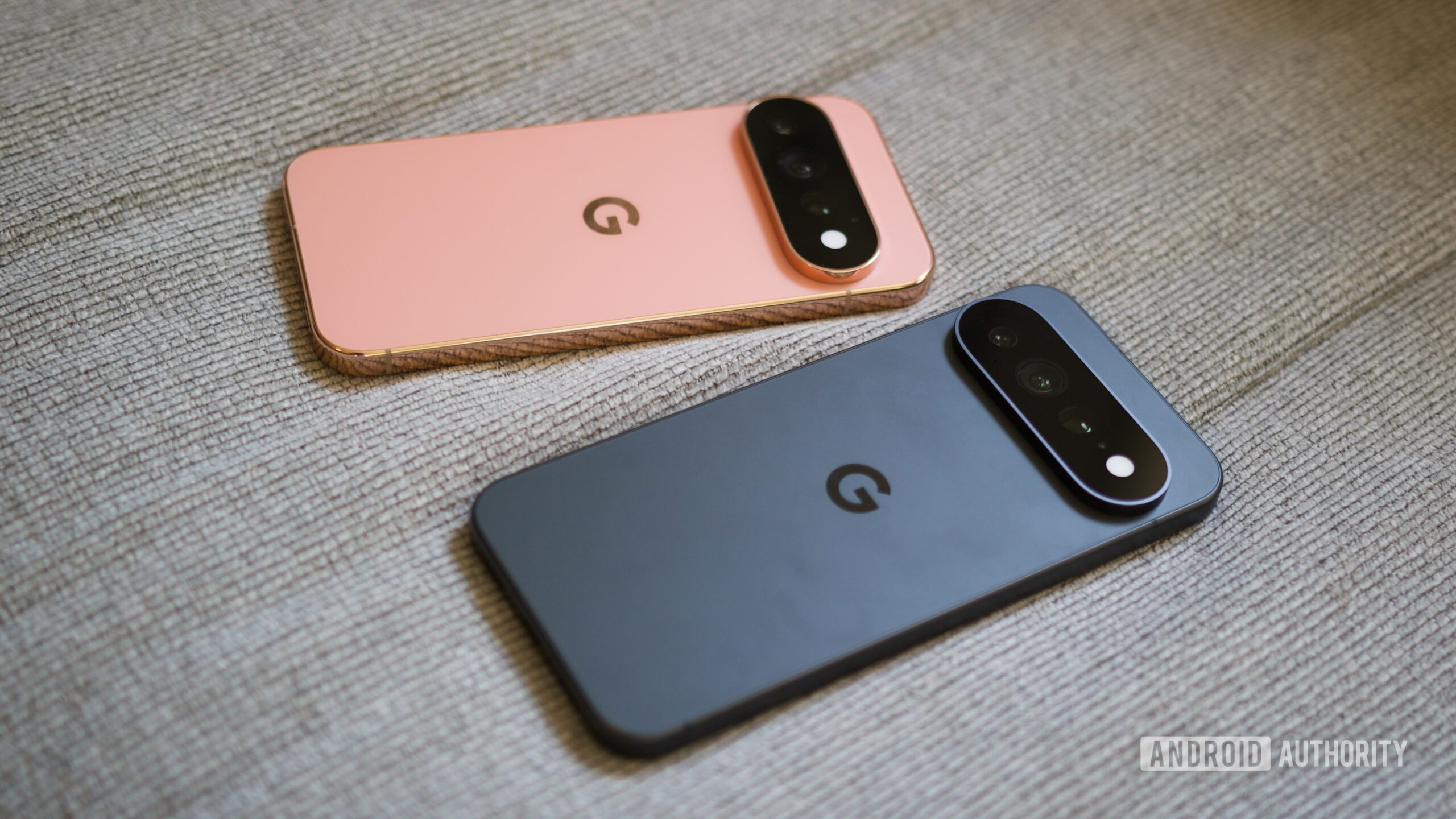 google pixel 11 pro pixel 11 pro xl canyon obsidian 4 Canyon Pixel 11 Pro next to an Obsidian Pixel 11 Pro XL.