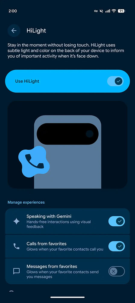 hilight messages support 1