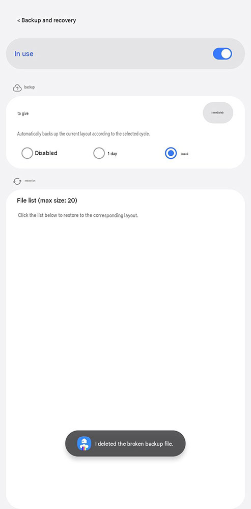home up module backup bug 2