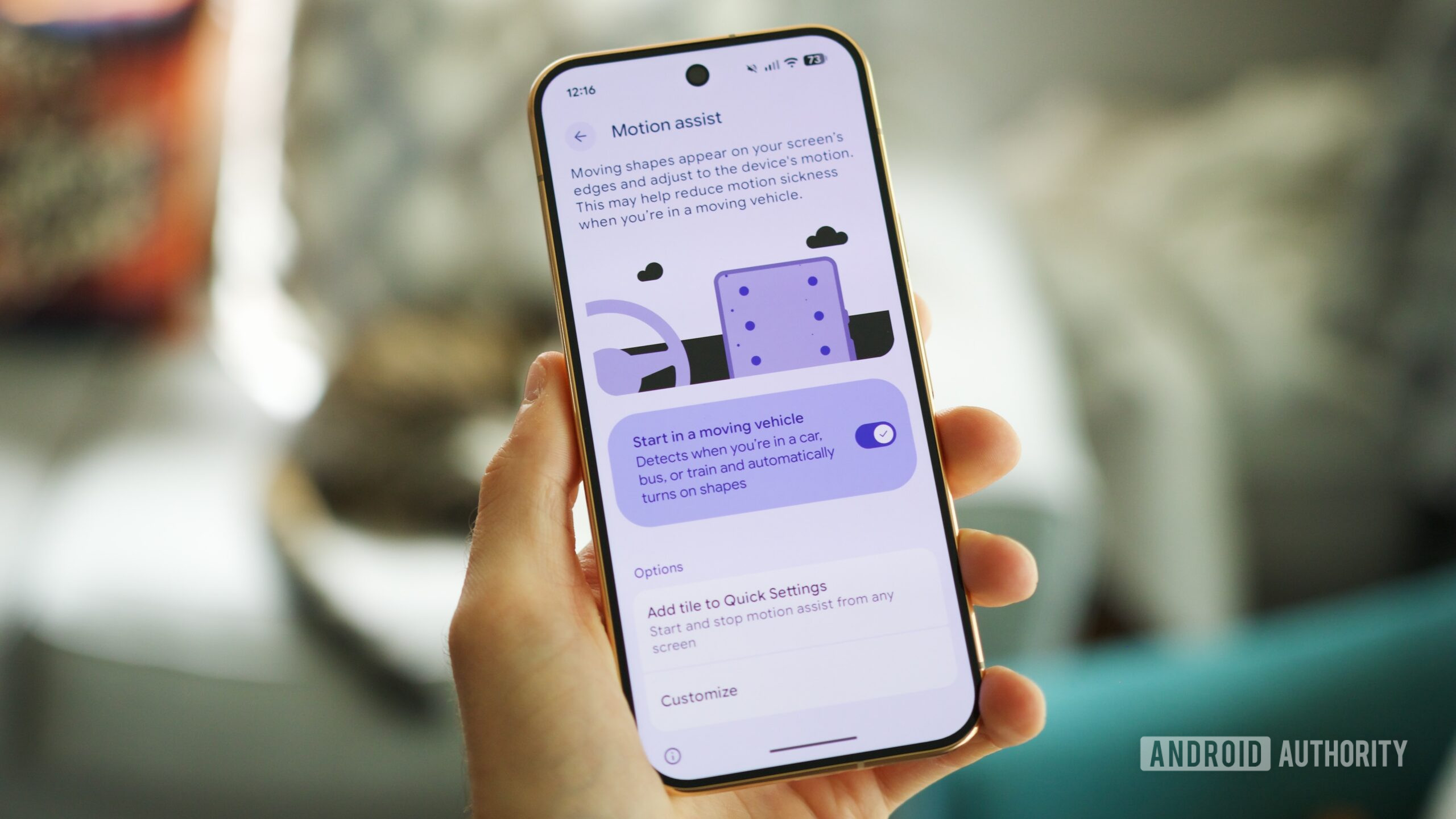 Motion Assist feature running on a Pixel phone.