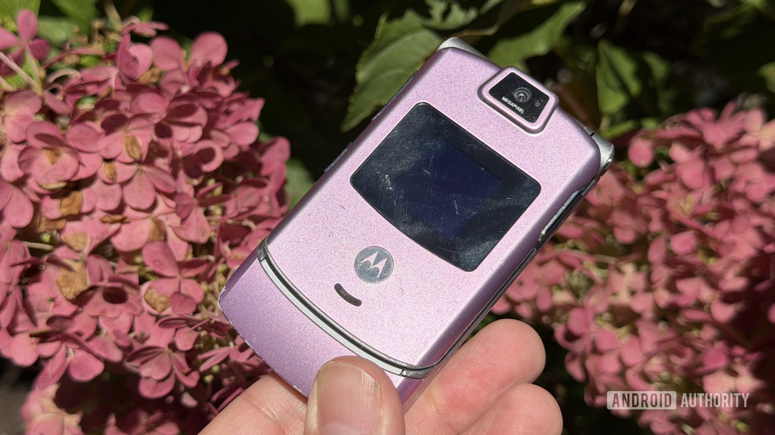 motorola razr 2004 pink flowers