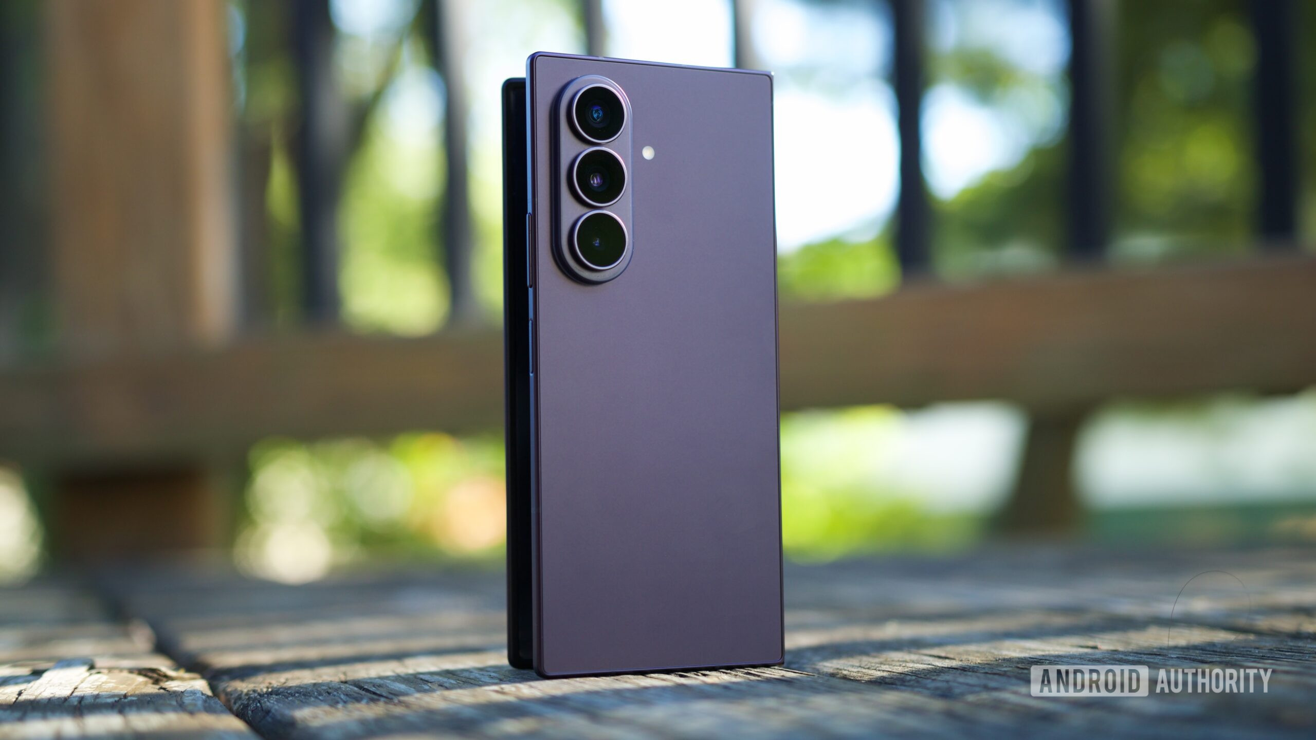 Galaxy Z Fold 8 Ultra standing upright.