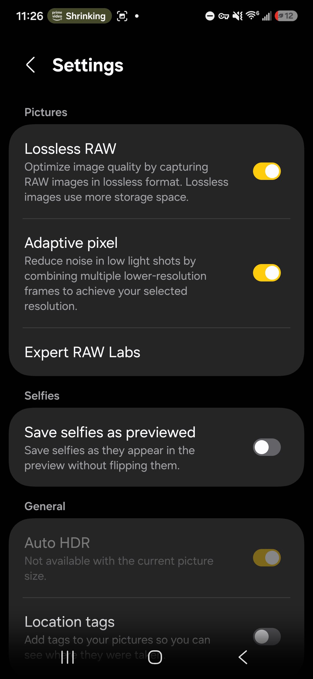 samsung raw 2