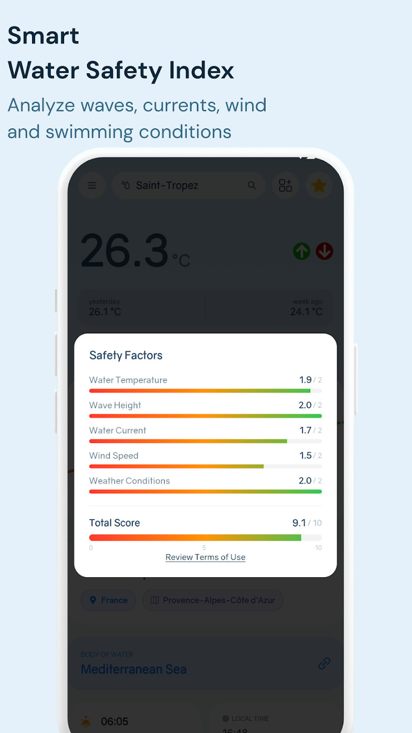 sea temperature app screenshot 2