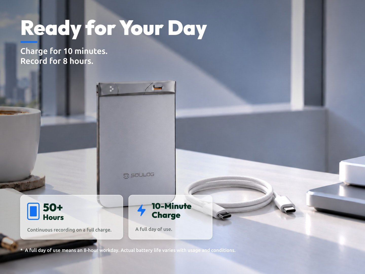 soulog sense battery life