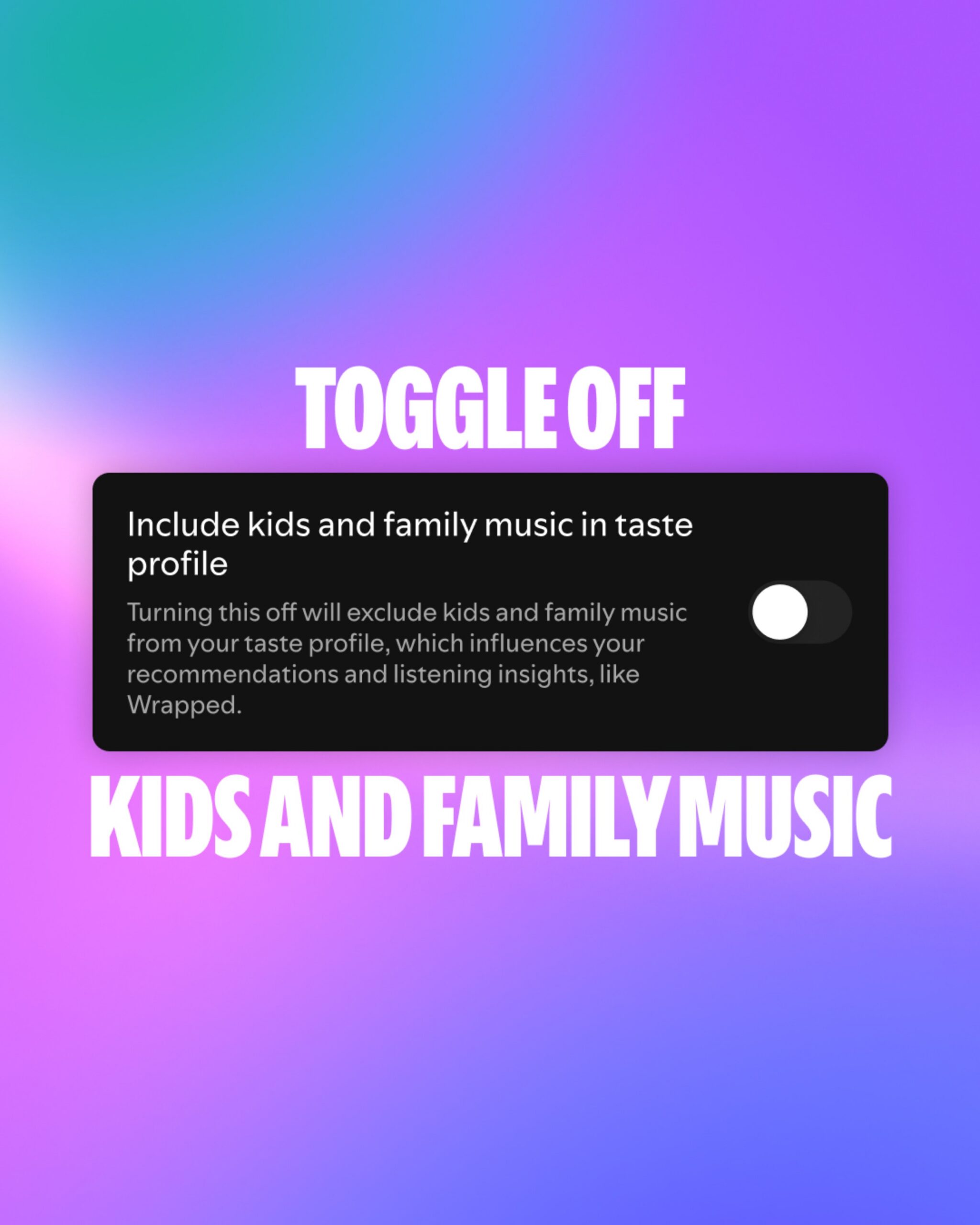 spotify kids recommendation toggle 4