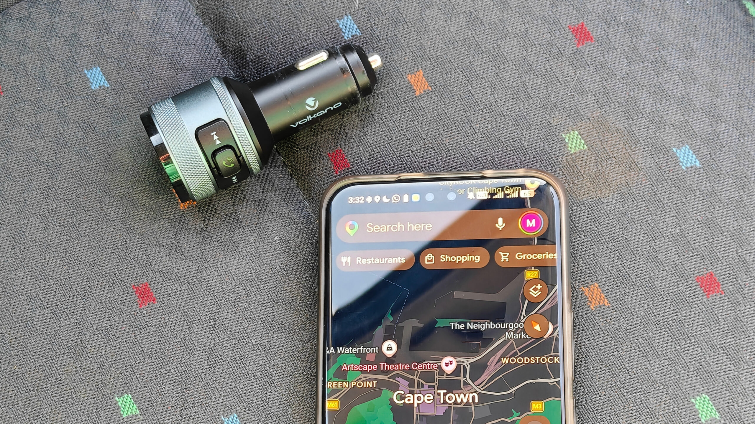 volkano piston on seat next to smartphone volkano piston on seat next to smartphone