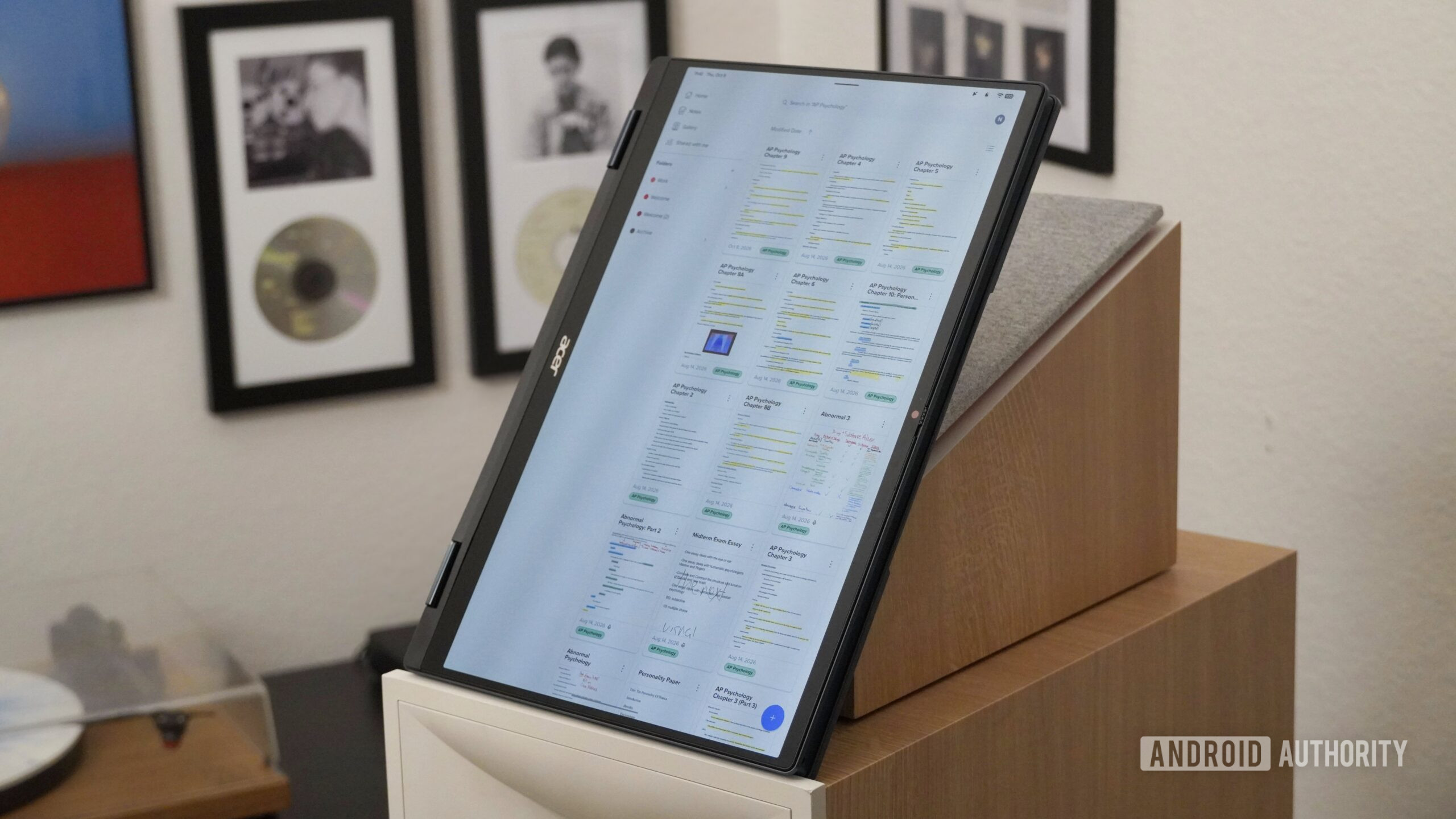 Acer Googlebook 3 (1) The Notability app opened in tablet mode on the Acer Googlebook 14.