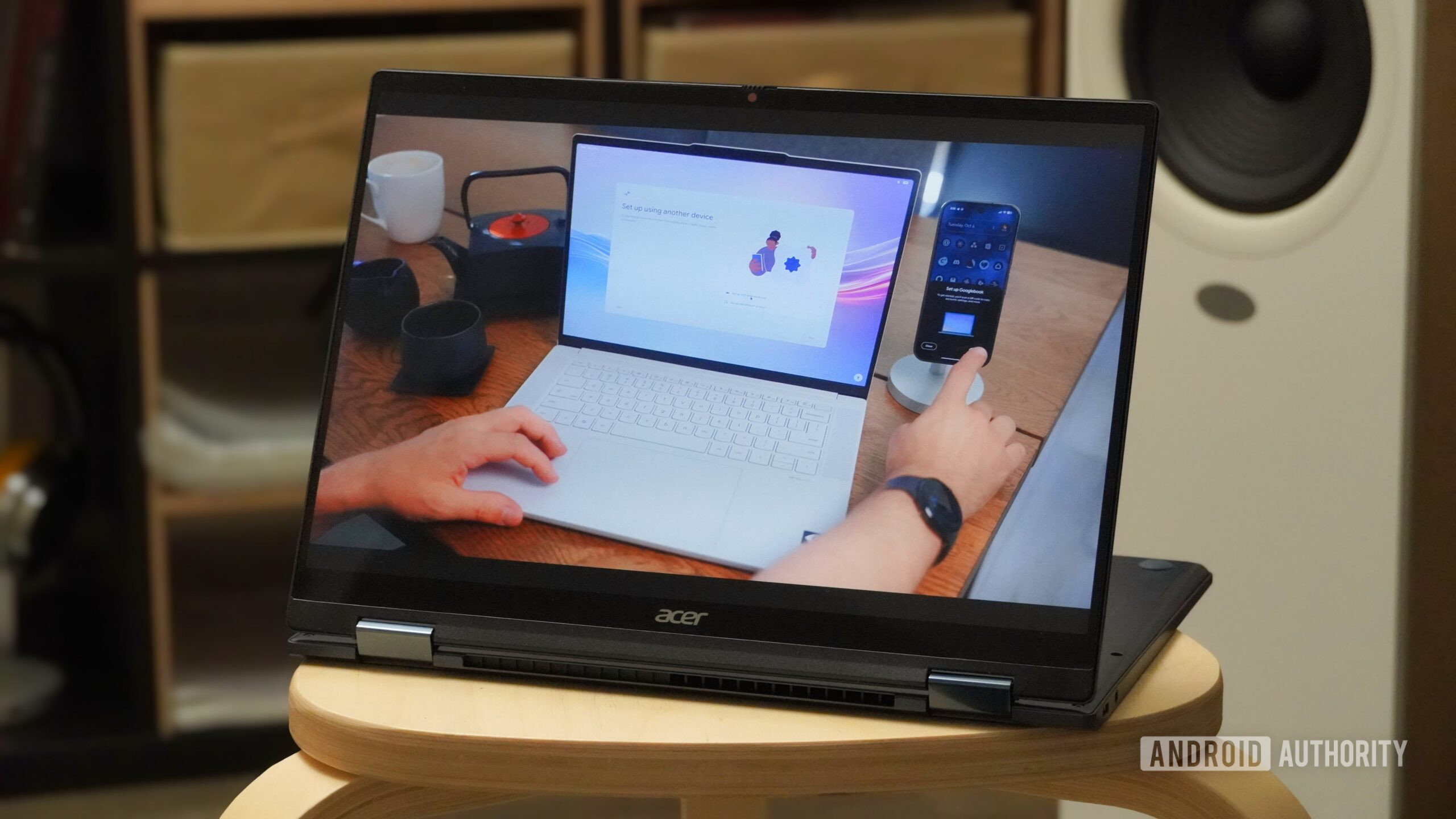 Acer Googlebook 6 Watching a YouTube video on the Acer Googlebook 14 convertible.