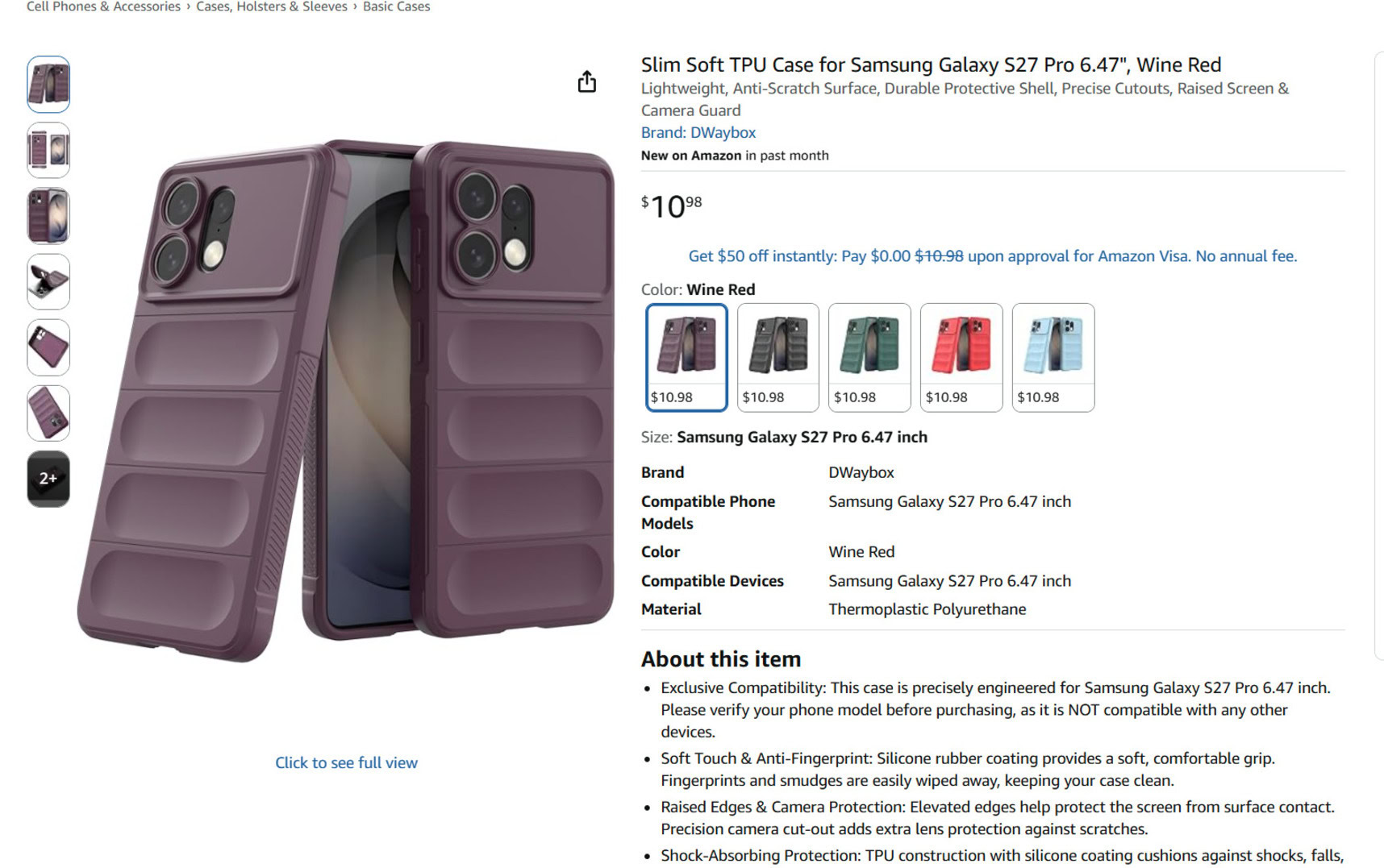 Amazon Galaxy S27 Pro case listing 2