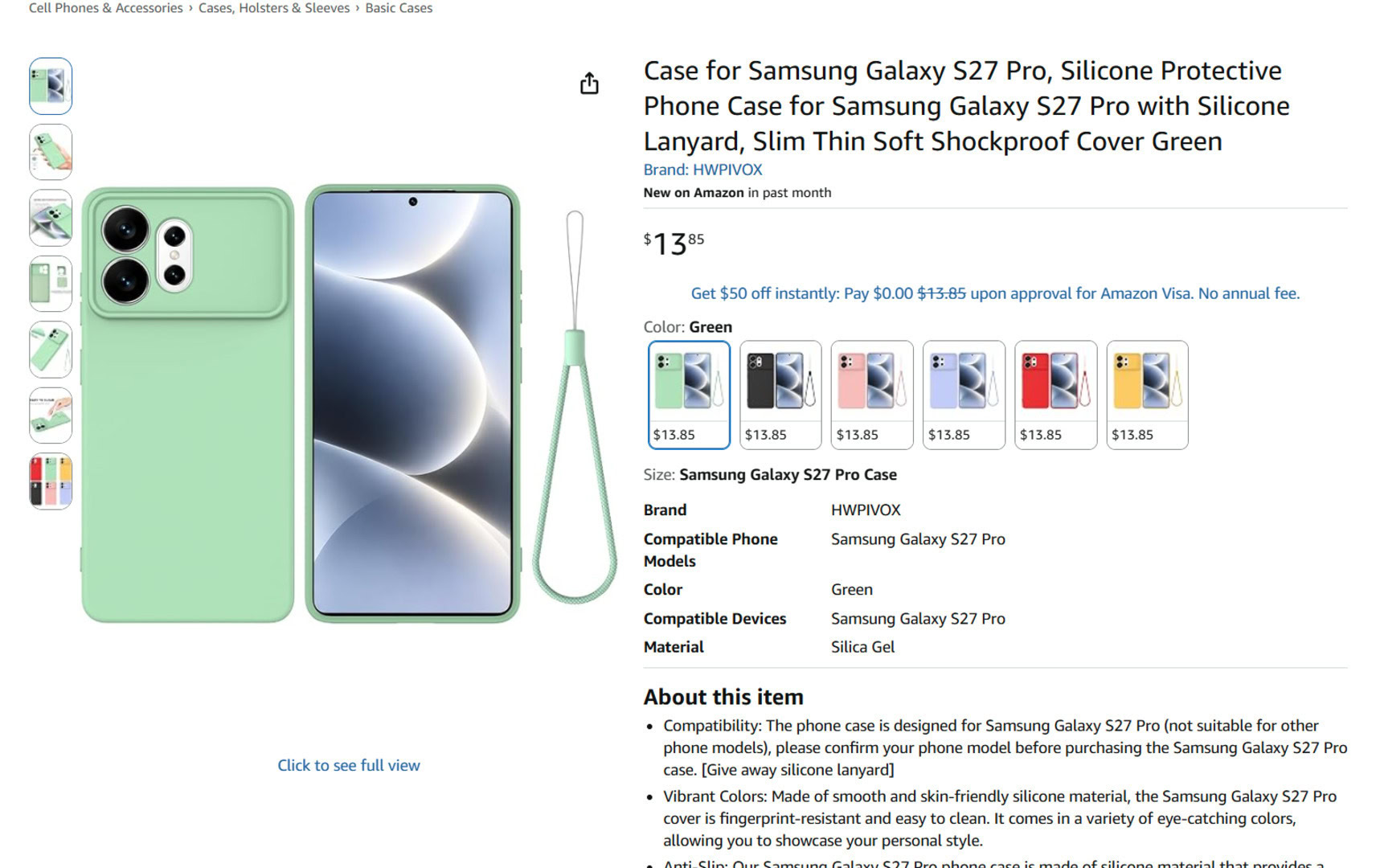Amazon Galaxy S27 Pro case listing 3