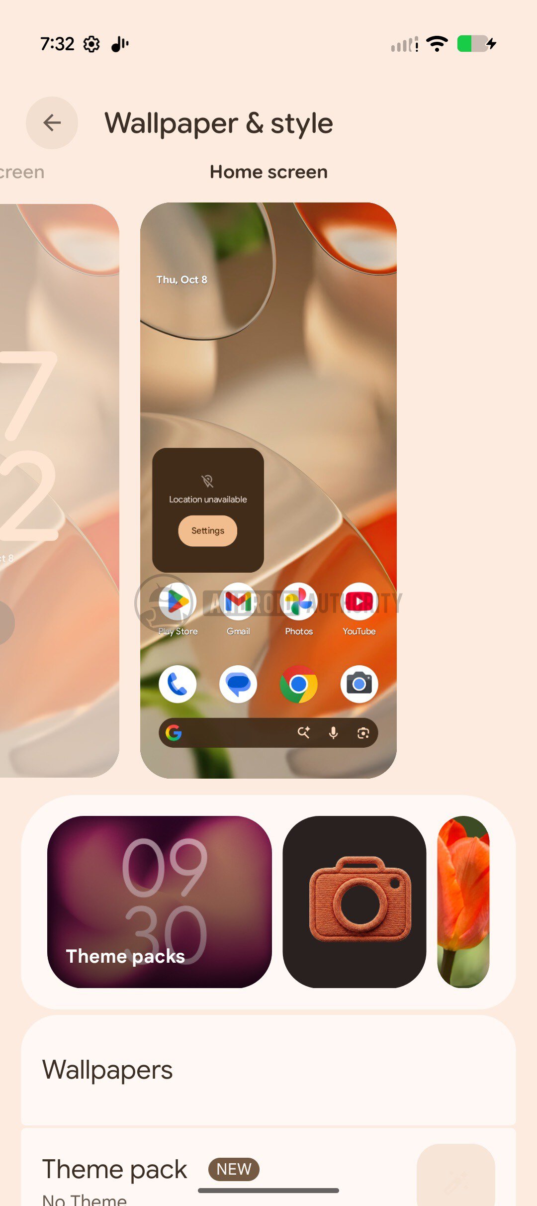 Android Canary 2610 wallpaper and style changes 1 watermarked
