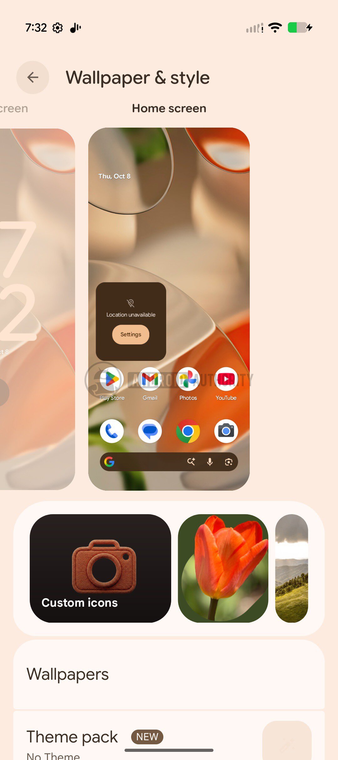 Android Canary 2610 wallpaper and style changes 2 watermarked